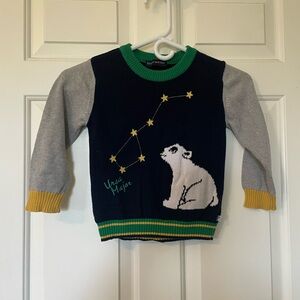 Kids Navy and Gray Sweater with Constellation Design
